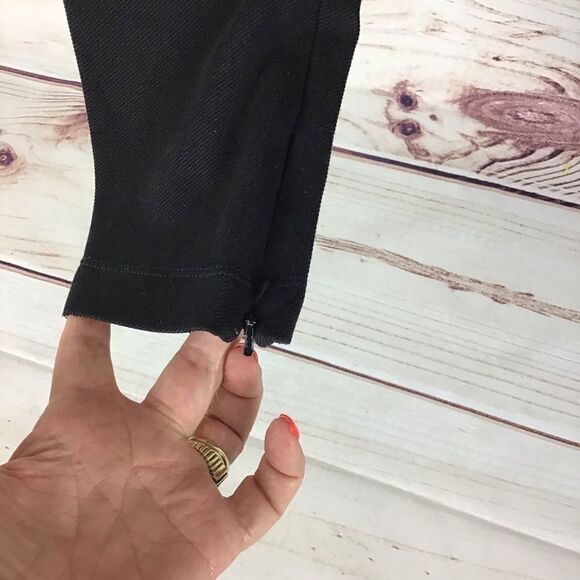 Vince Black Viscose Skinny Pants with Ankle Zips - Picture 2 of 8